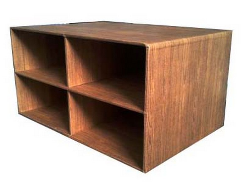 ชั้นวางของ 4 ช่อง ลายไม้