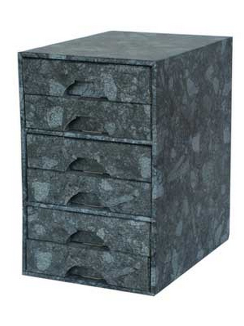 ชั้นวางเอกสาร 6 ลิ้นชัก ลายหิน