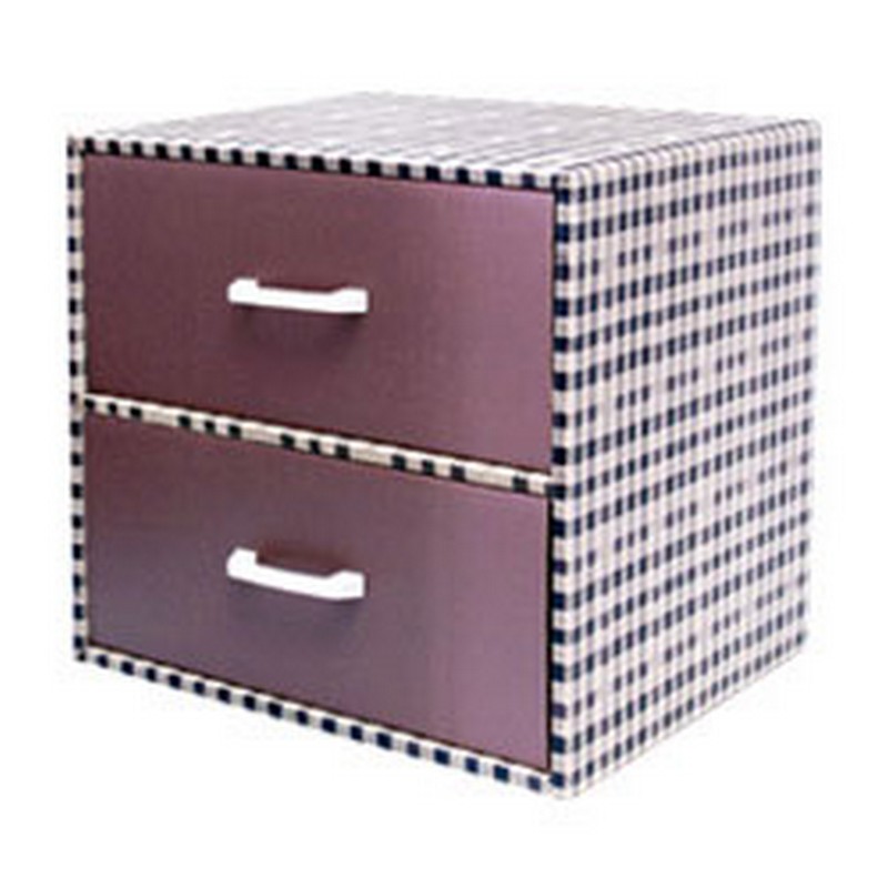 ตู้ 2 ลิ้นชัก ลายสก๊อต