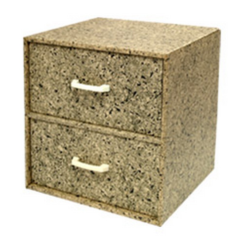 ตู้ 2 ลิ้นชัก ลายจุกก๊อก